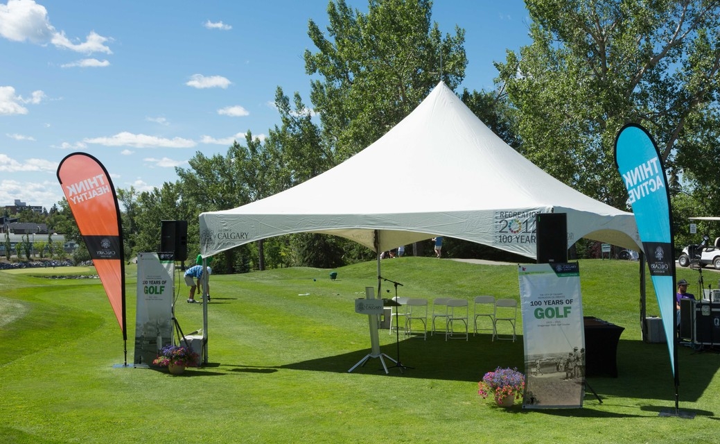 Temporary outdoor tents and canopies